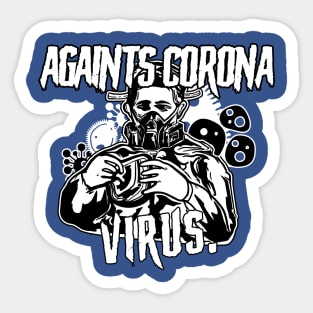 againts corona Sticker